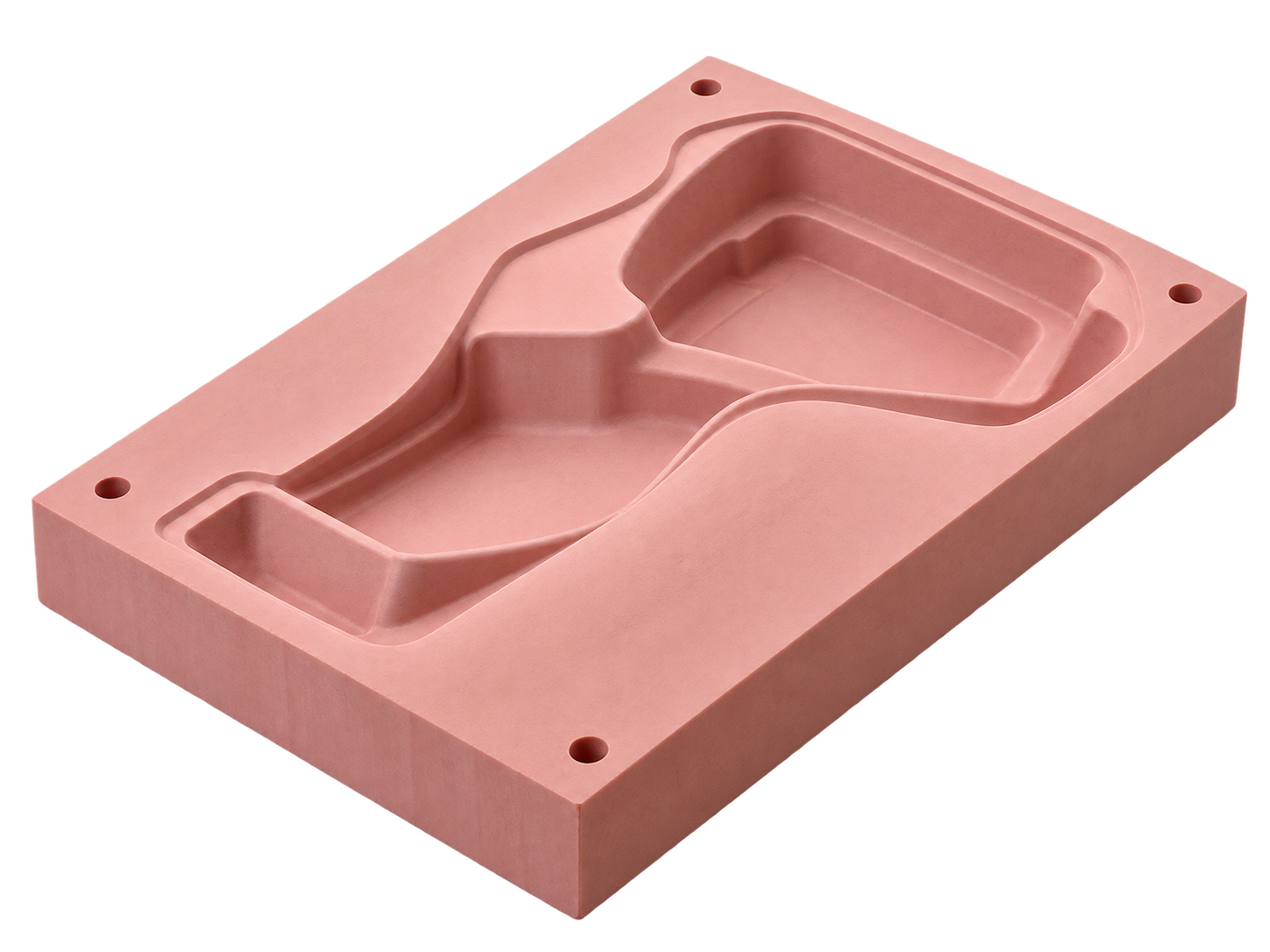 A precision mould machined from pink tooling board